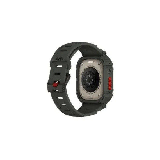 Skin Arma 2 In 1 Apple Watch Ultra Strap Case Mecha 49 Mm - Black